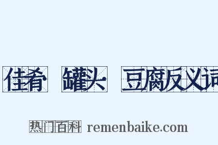 佳肴·罐头·豆腐反义词是什么意思的图片